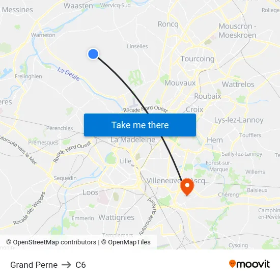 Grand Perne to C6 map