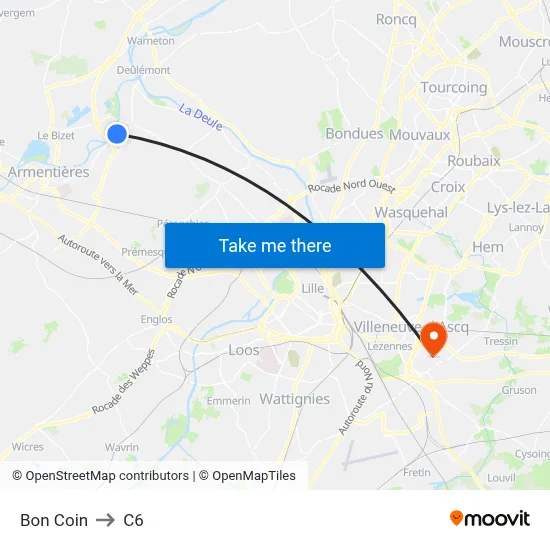 Bon Coin to C6 map