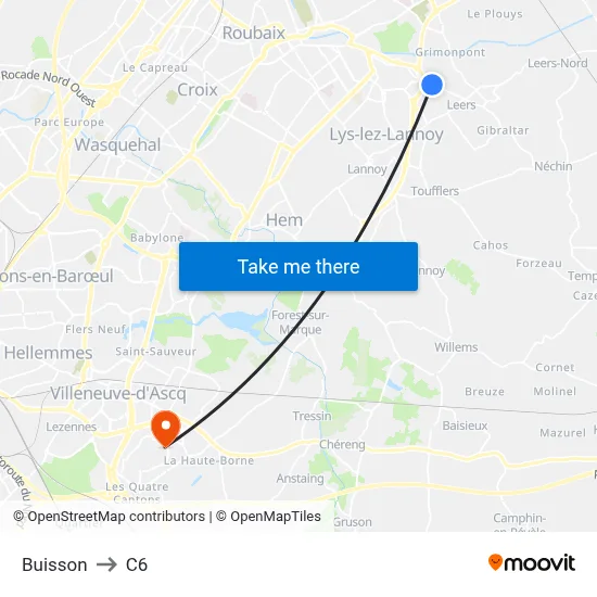 Buisson to C6 map