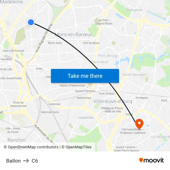 Ballon to C6 map