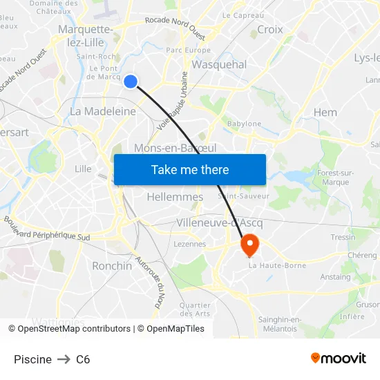 Piscine to C6 map