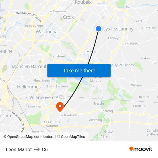 Leon Marlot to C6 map