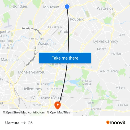 Mercure to C6 map