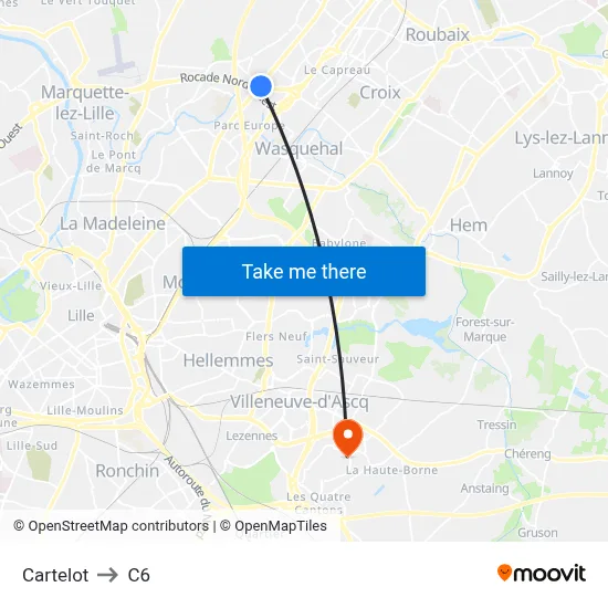 Cartelot to C6 map
