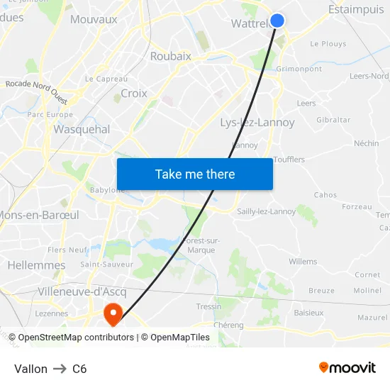Vallon to C6 map