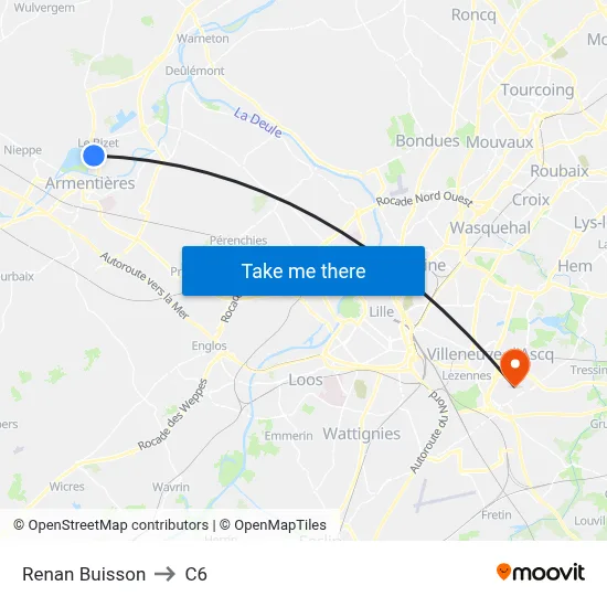 Renan Buisson to C6 map