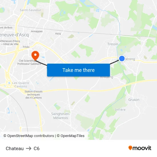 Chateau to C6 map