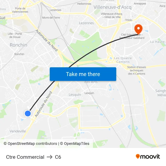 Ctre Commercial to C6 map