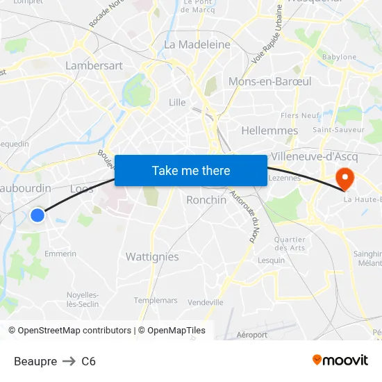 Beaupre to C6 map