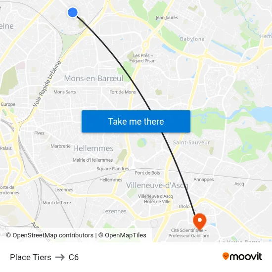 Place Tiers to C6 map