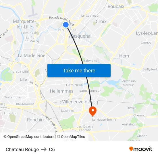 Chateau Rouge to C6 map