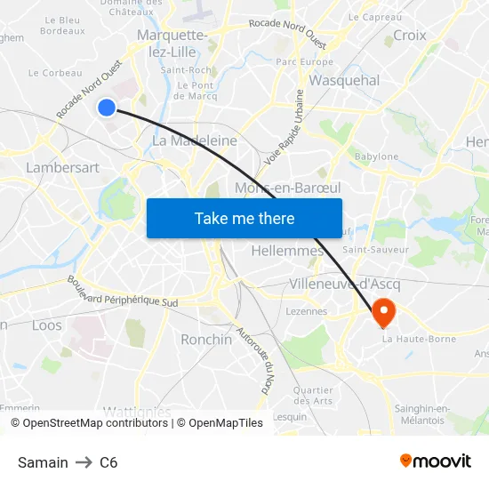 Samain to C6 map