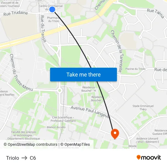 Triolo to C6 map