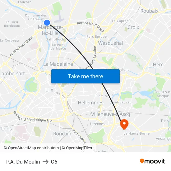 P.A. Du Moulin to C6 map