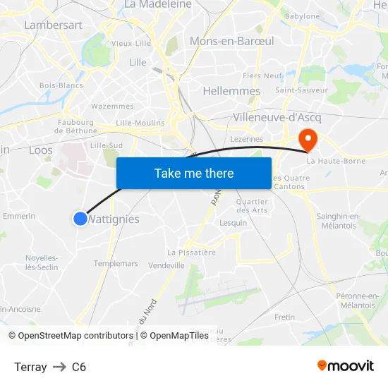 Terray to C6 map