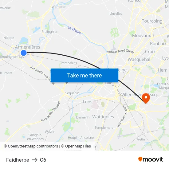 Faidherbe to C6 map