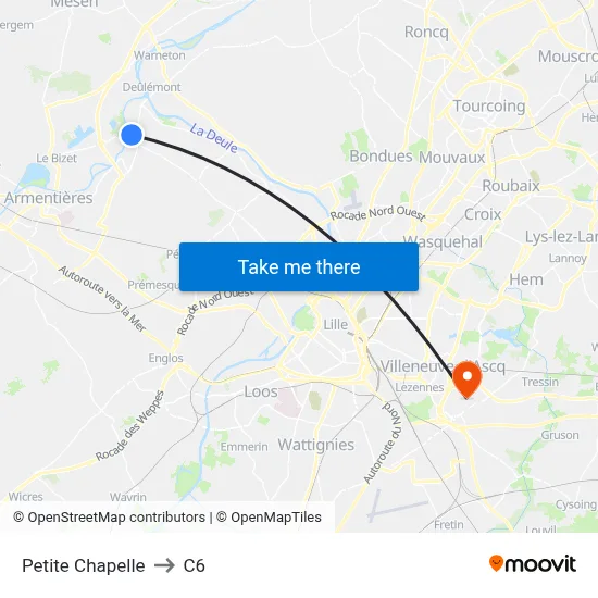 Petite Chapelle to C6 map