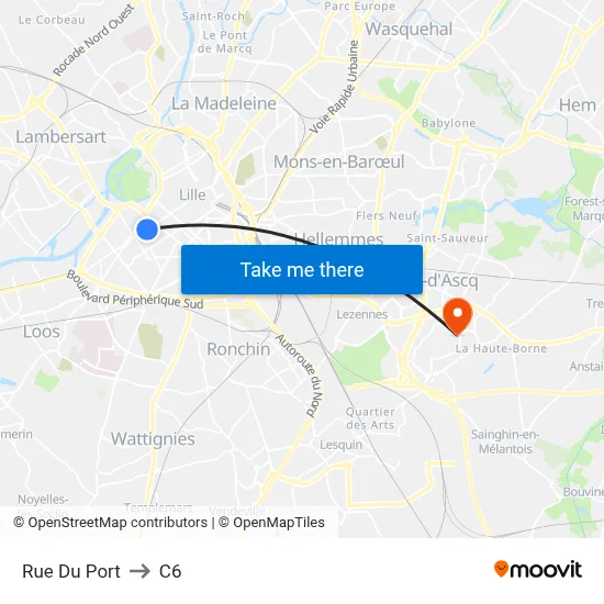 Rue Du Port to C6 map