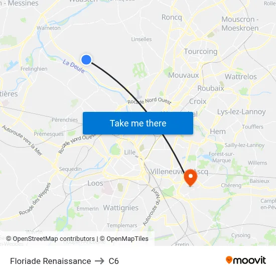 Floriade Renaissance to C6 map