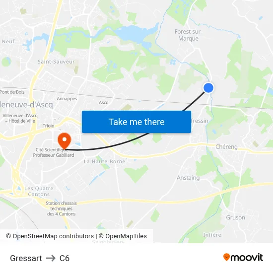 Gressart to C6 map