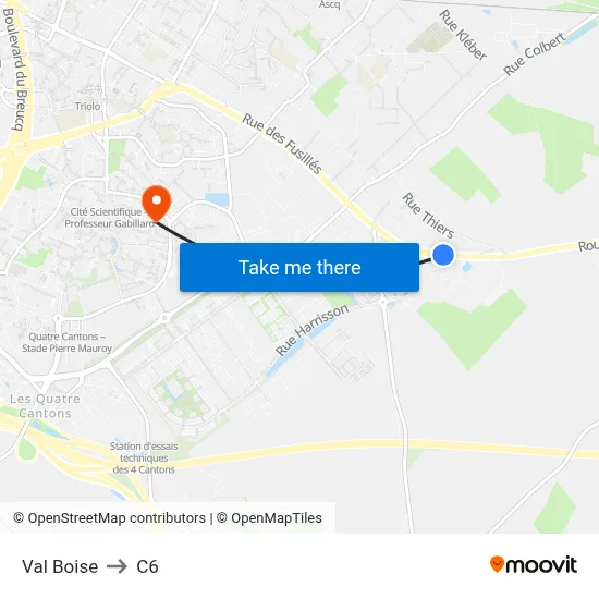 Val Boise to C6 map