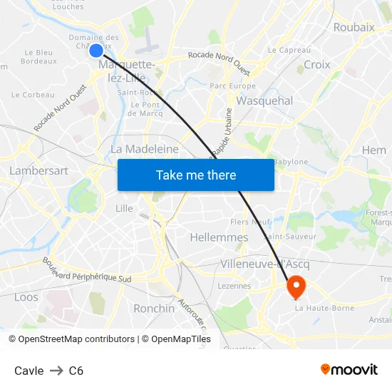 Cavle to C6 map