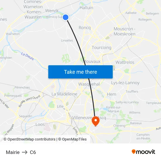 Mairie to C6 map
