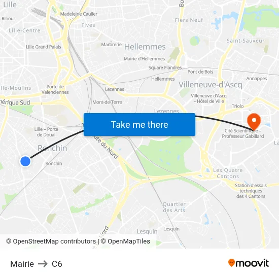 Mairie to C6 map