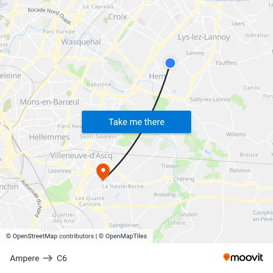 Ampere to C6 map