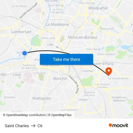 Saint Charles to C6 map