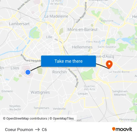 Coeur Poumon to C6 map
