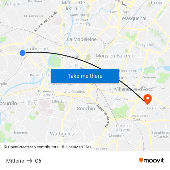 Mitterie to C6 map