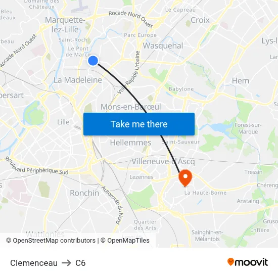 Clemenceau to C6 map
