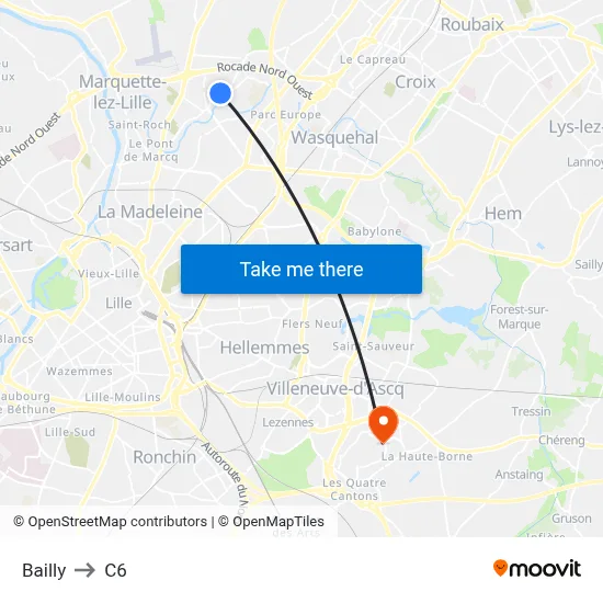 Bailly to C6 map