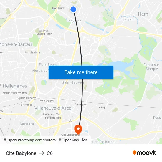 Cite Babylone to C6 map