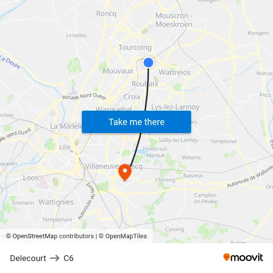 Delecourt to C6 map