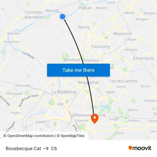 Bousbecque Cat to C6 map