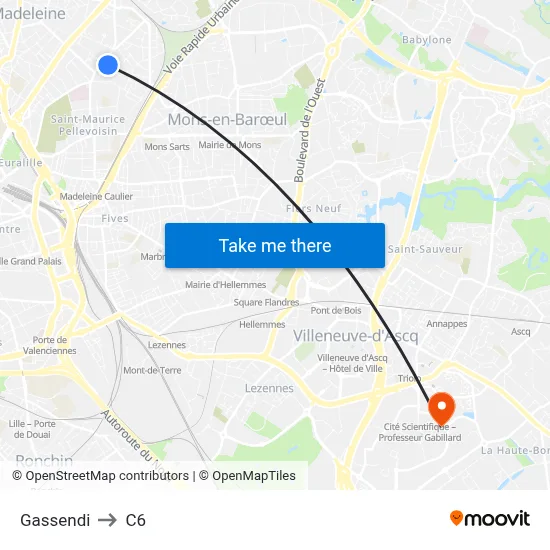 Gassendi to C6 map