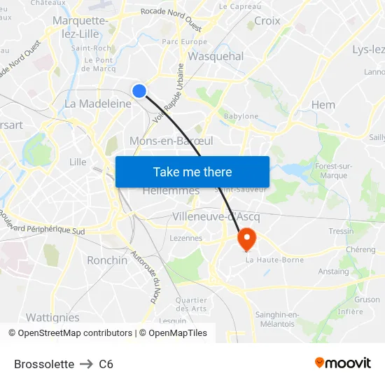 Brossolette to C6 map