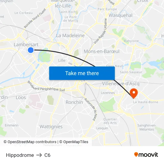 Hippodrome to C6 map