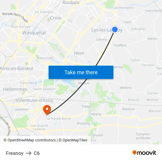 Fresnoy to C6 map