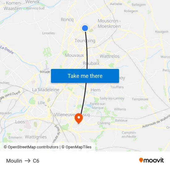 Moulin to C6 map