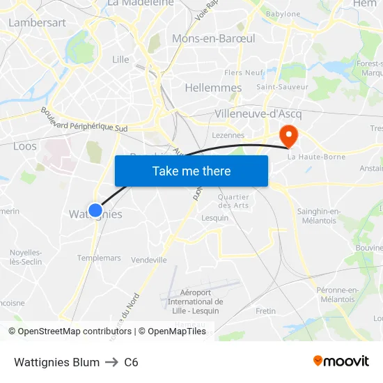 Wattignies Blum to C6 map