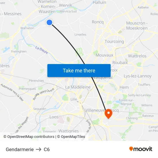 Gendarmerie to C6 map