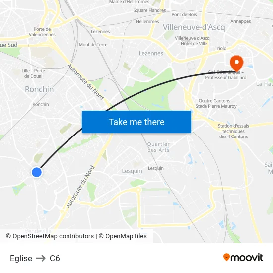 Eglise to C6 map
