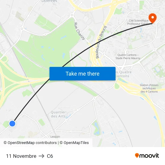 11 Novembre to C6 map