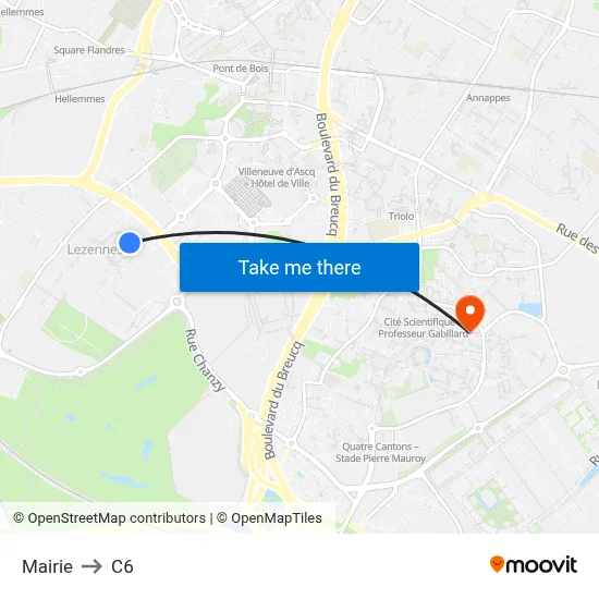 Mairie to C6 map