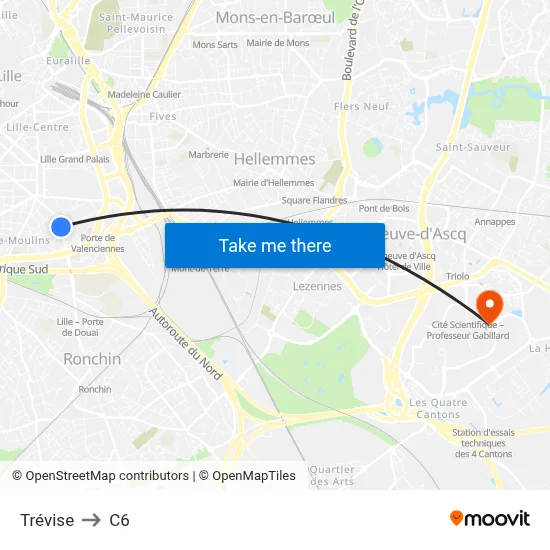 Trévise to C6 map