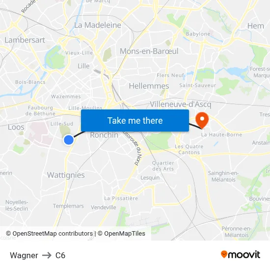 Wagner to C6 map