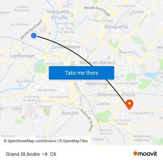 Grand St Andre to C6 map